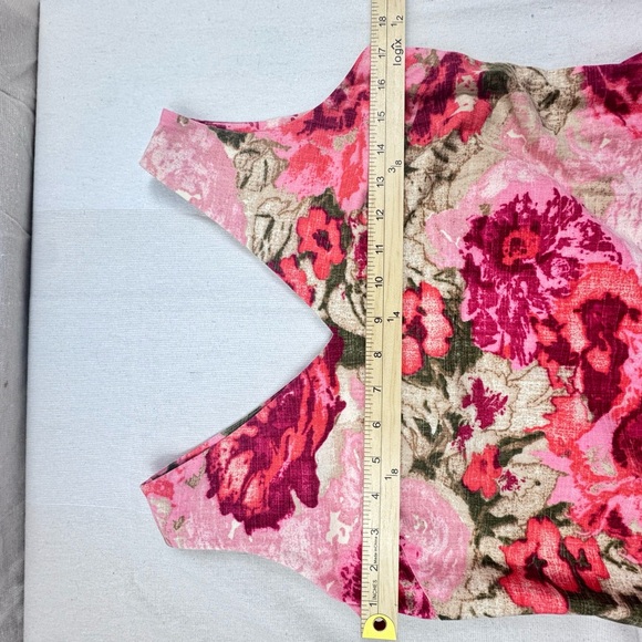 Floral sleeveless Lined Cotton sheath dress - Picture 6 of 11